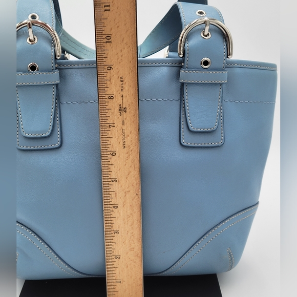 🔥SALE🔥 Coach Smooth Leather Carry All Bag, Vintage, w/ matching Wallet - Picture 13 of 14